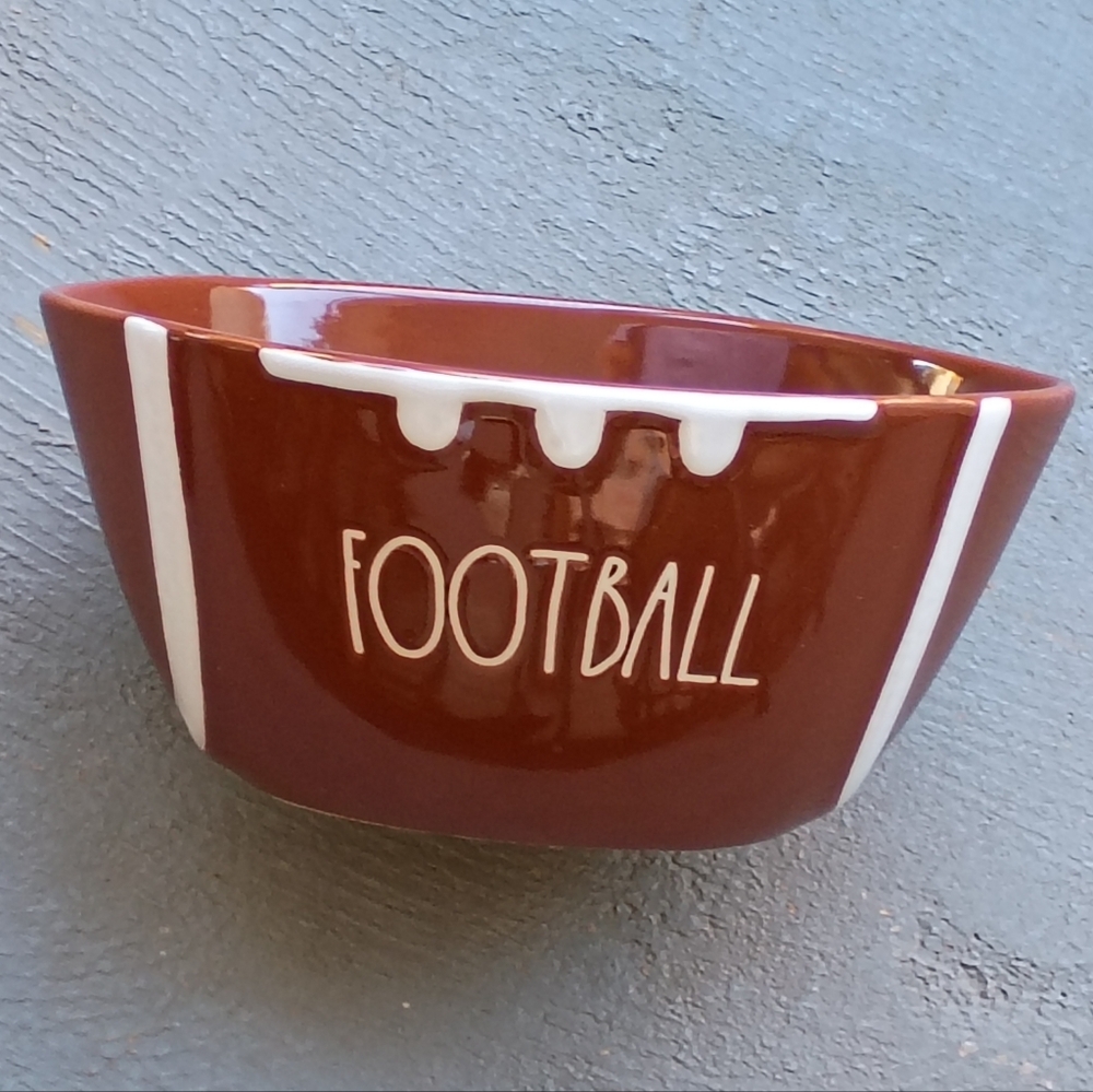 Football Party Serving Snack Bowl Ceramic Football Shape Bowl